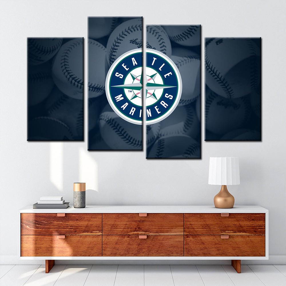 Baseball Wall Art - BB5034 - Seattle Mariners - Baseball Poster - Baseball Canvas