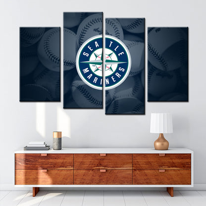 Baseball Wall Art - BB5034 - Seattle Mariners - Baseball Poster - Baseball Canvas