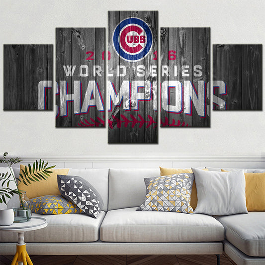 Baseball Canvas Wall Art - BB5009 - 2016 Cubs World Series Champions Sport