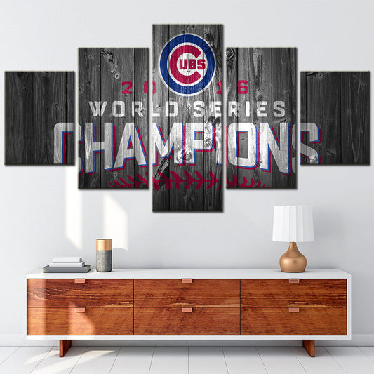 Baseball Canvas Wall Art - BB5009 - 2016 Cubs World Series Champions Sport