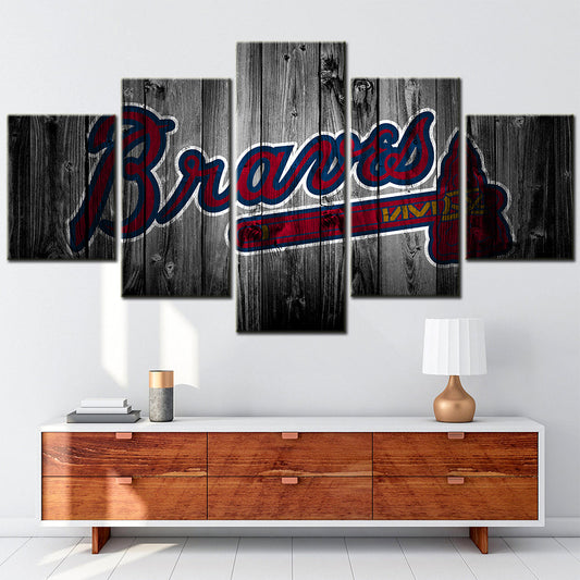 Baseball Canvas Wall Art - BB5004 - Atlanta Braves Baseball