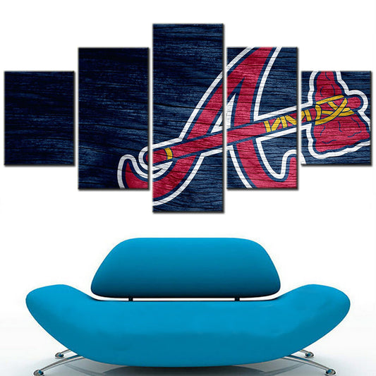 Baseball Canvas Wall Art - BB5005 - Atlanta Braves Baseball