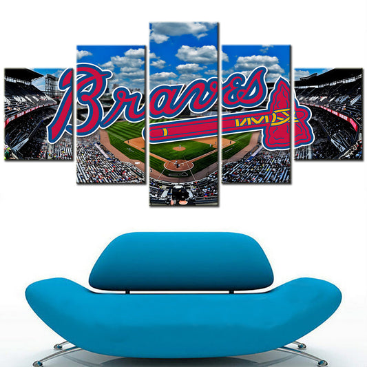 Baseball Canvas Wall Art - BB5007 - Atlanta Braves Baseball Stadium