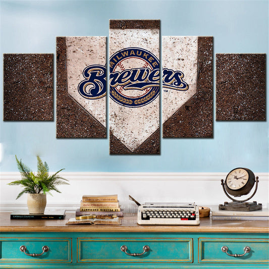 Baseball Canvas Wall Art - BB5013 - Milwaukee Brewers