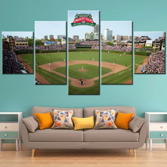 Baseball Canvas Wall Art - BB5016 - Wrigley Field - Home Of The Cubs - Chicago Cubs