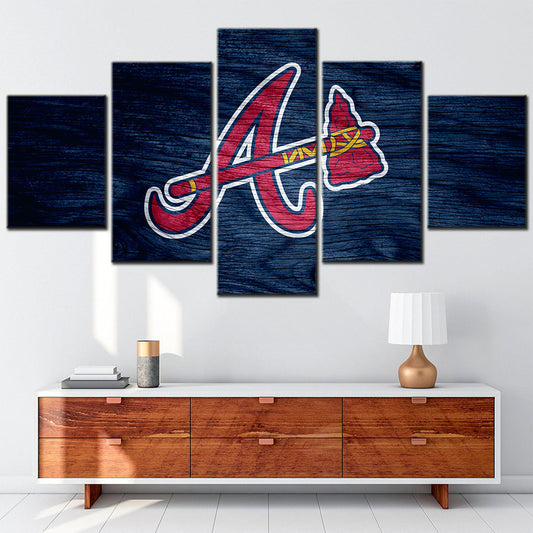 Baseball Canvas Wall Art - BB5023 - Atlanta Braves Baseball