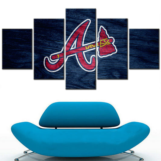 Baseball Canvas Wall Art - BB5023 - Atlanta Braves Baseball