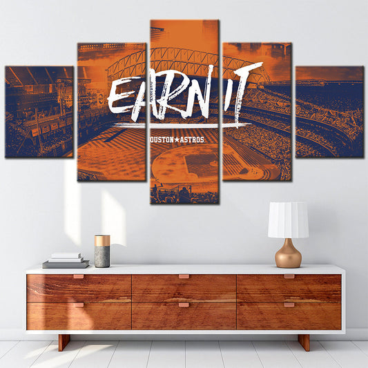 Baseball Canvas Wall Art - BB5029 - Daikin Park - Houston Astros - Earn It