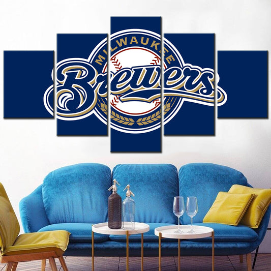 Baseball Wall Art - BB5030 - Milwaukee Brewers - Baseball Poster - Baseball Canvas