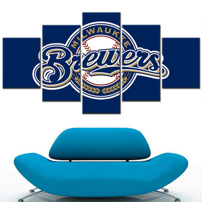 Baseball Wall Art - BB5030 - Milwaukee Brewers - Baseball Poster - Baseball Canvas