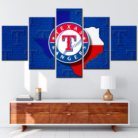 Baseball Wall Art - BB5035 - Texas Rangers - Baseball Poster - Baseball Canvas