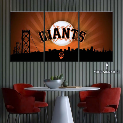 Baseball Canvas Wall Art - BB5037 - San Francisco Giants Sports