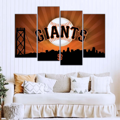 Baseball Canvas Wall Art - BB5037 - San Francisco Giants Sports