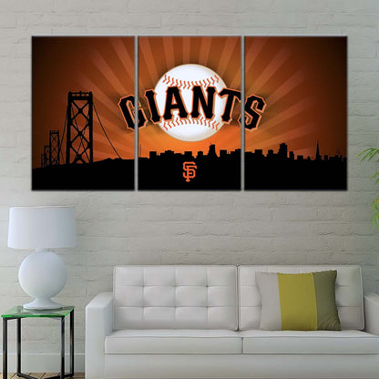 Baseball Canvas Wall Art - BB5037 - San Francisco Giants Sports