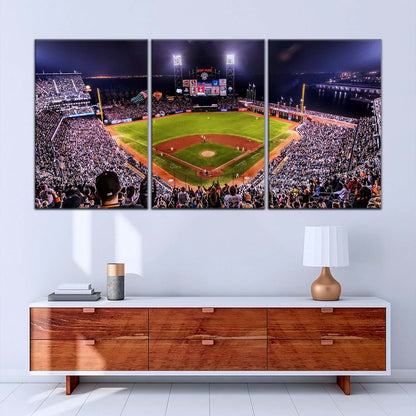 Baseball Canvas Wall Art - BB5038 - San Francisco Giants Night Game - Ultimate Sports Vibes