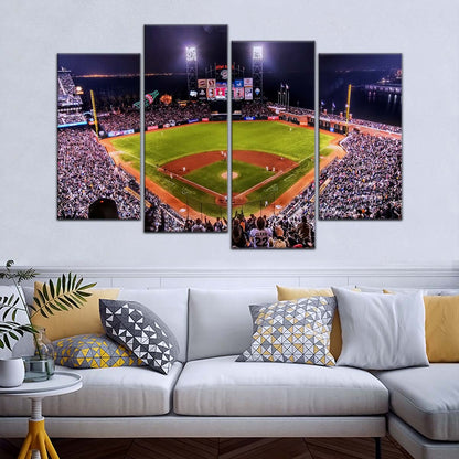 Baseball Canvas Wall Art - BB5038 - San Francisco Giants Night Game - Ultimate Sports Vibes