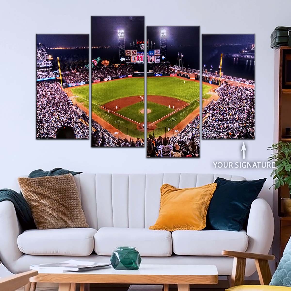Baseball Canvas Wall Art - BB5038 - San Francisco Giants Night Game - Ultimate Sports Vibes