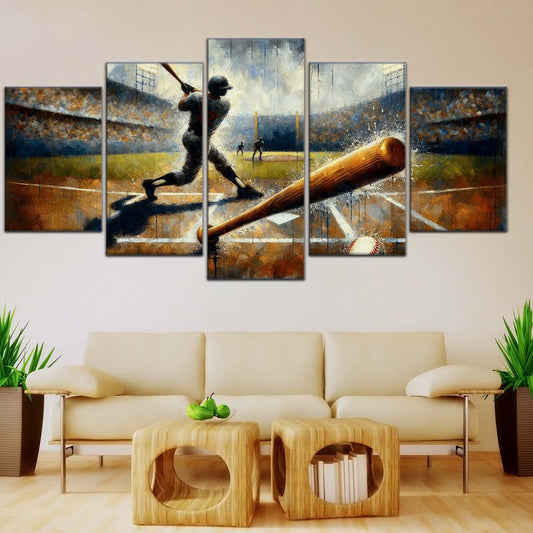 Baseball Wall Art - BB5039 - Baseball Game Action - Baseball Poster - Baseball Canvas
