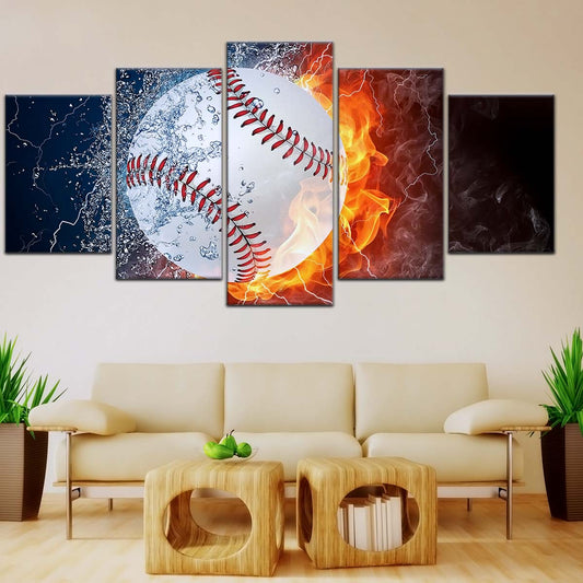 Baseball Wall Art - BB5040 - Epic Baseball Blaze - Baseball Poster - Baseball Canvas