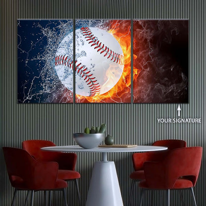 Baseball Wall Art - BB5040 - Epic Baseball Blaze - Baseball Poster - Baseball Canvas