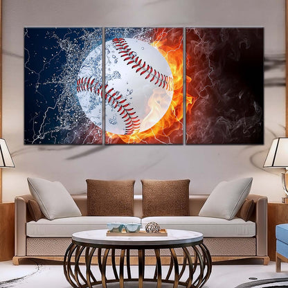 Baseball Wall Art - BB5040 - Epic Baseball Blaze - Baseball Poster - Baseball Canvas
