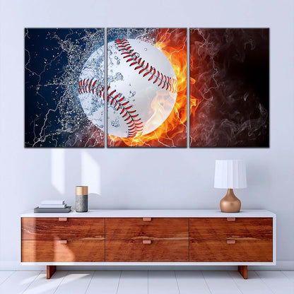 Baseball Wall Art - BB5040 - Epic Baseball Blaze - Baseball Poster - Baseball Canvas