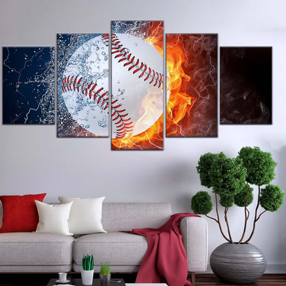 Baseball Wall Art - BB5040 - Epic Baseball Blaze - Baseball Poster - Baseball Canvas