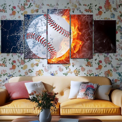 Baseball Wall Art - BB5040 - Epic Baseball Blaze - Baseball Poster - Baseball Canvas