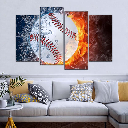 Baseball Wall Art - BB5040 - Epic Baseball Blaze - Baseball Poster - Baseball Canvas