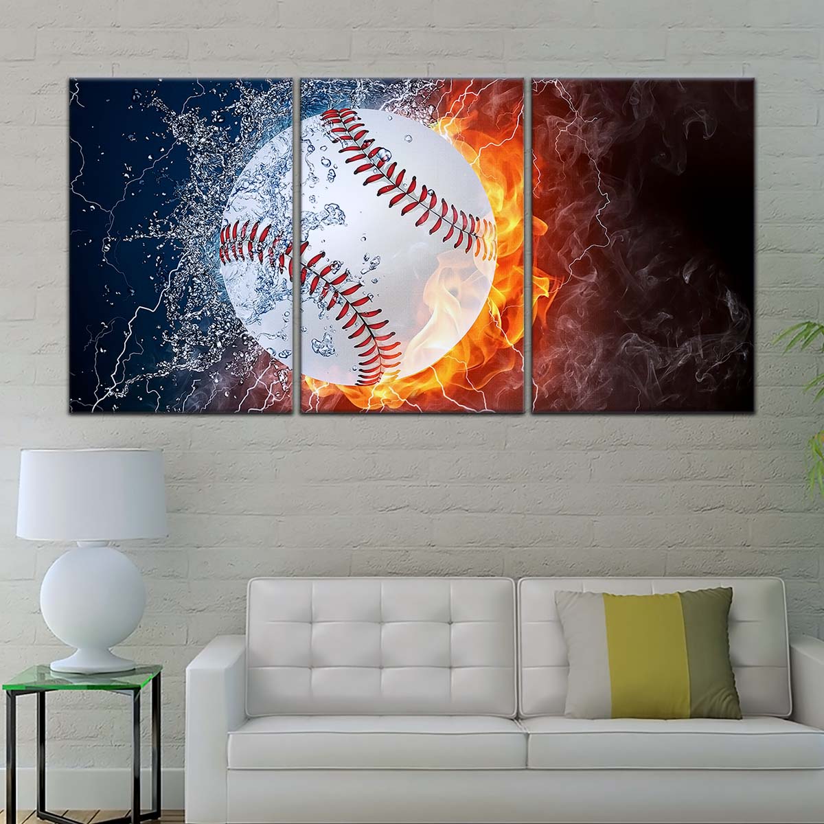 Baseball Wall Art - BB5040 - Epic Baseball Blaze - Baseball Poster - Baseball Canvas
