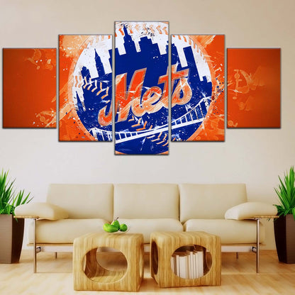 Baseball Wall Art - BB5041 - New York Mets - MLB Pride in Every Stitch - Baseball Poster - Baseball Canvas