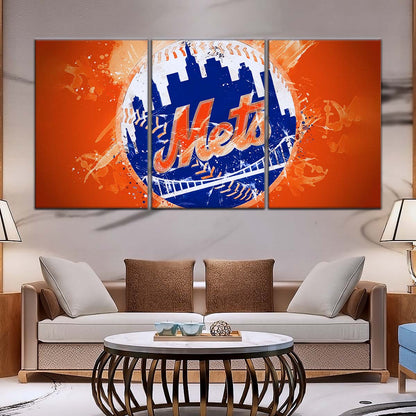 Baseball Wall Art - BB5041 - New York Mets - MLB Pride in Every Stitch - Baseball Poster - Baseball Canvas
