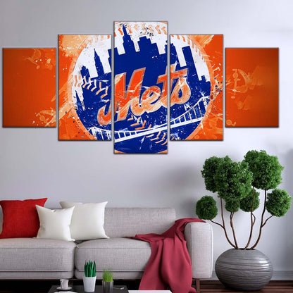 Baseball Wall Art - BB5041 - New York Mets - MLB Pride in Every Stitch - Baseball Poster - Baseball Canvas