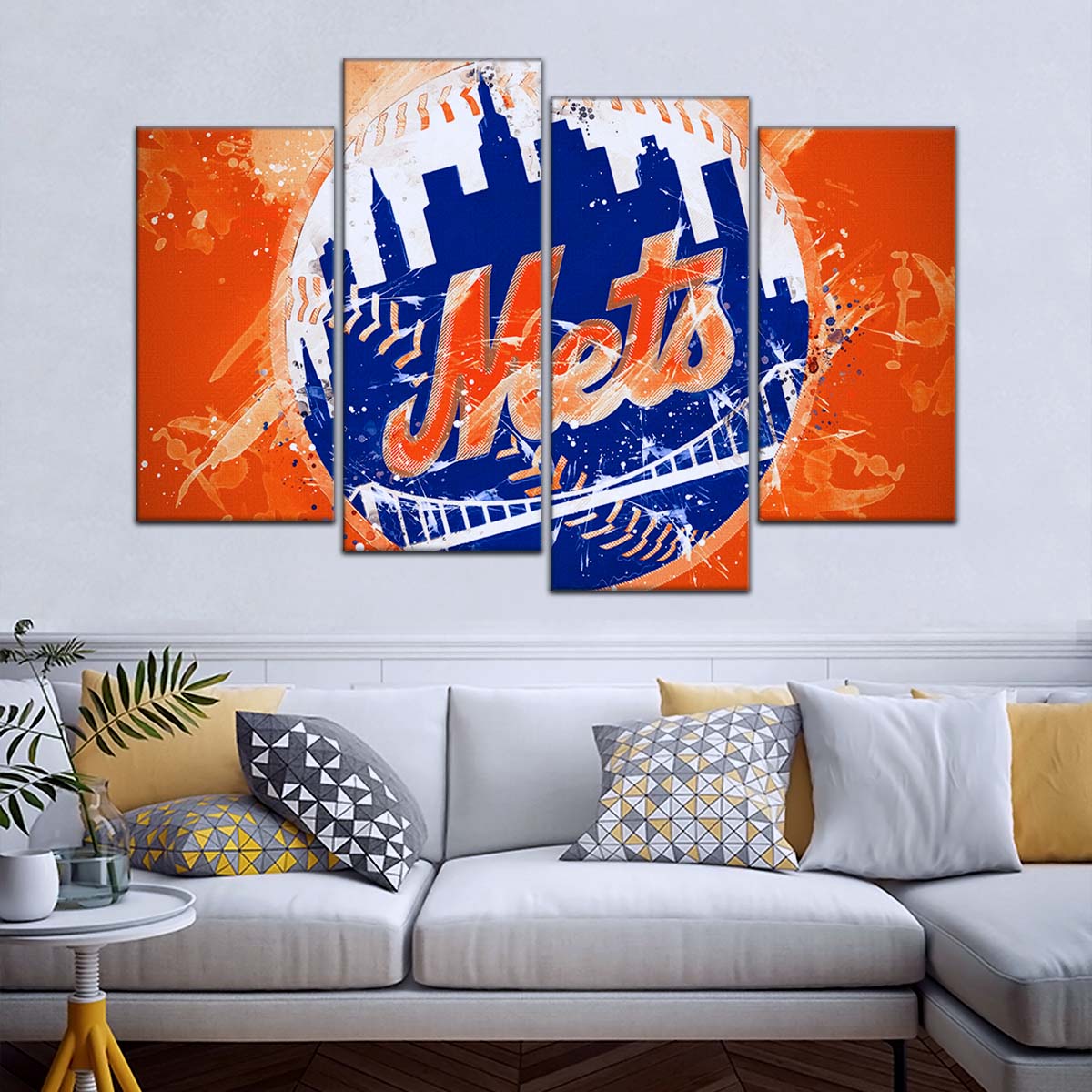 Baseball Wall Art - BB5041 - New York Mets - MLB Pride in Every Stitch - Baseball Poster - Baseball Canvas
