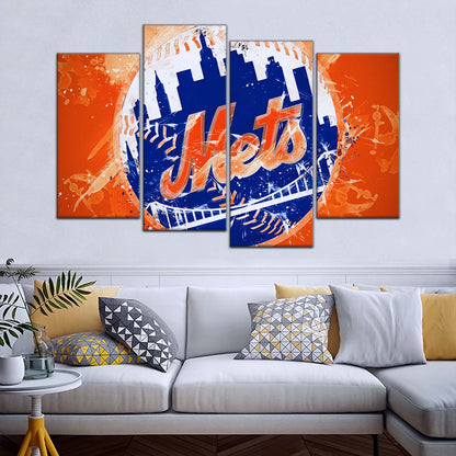 Baseball Wall Art - BB5041 - New York Mets - MLB Pride in Every Stitch - Baseball Poster - Baseball Canvas