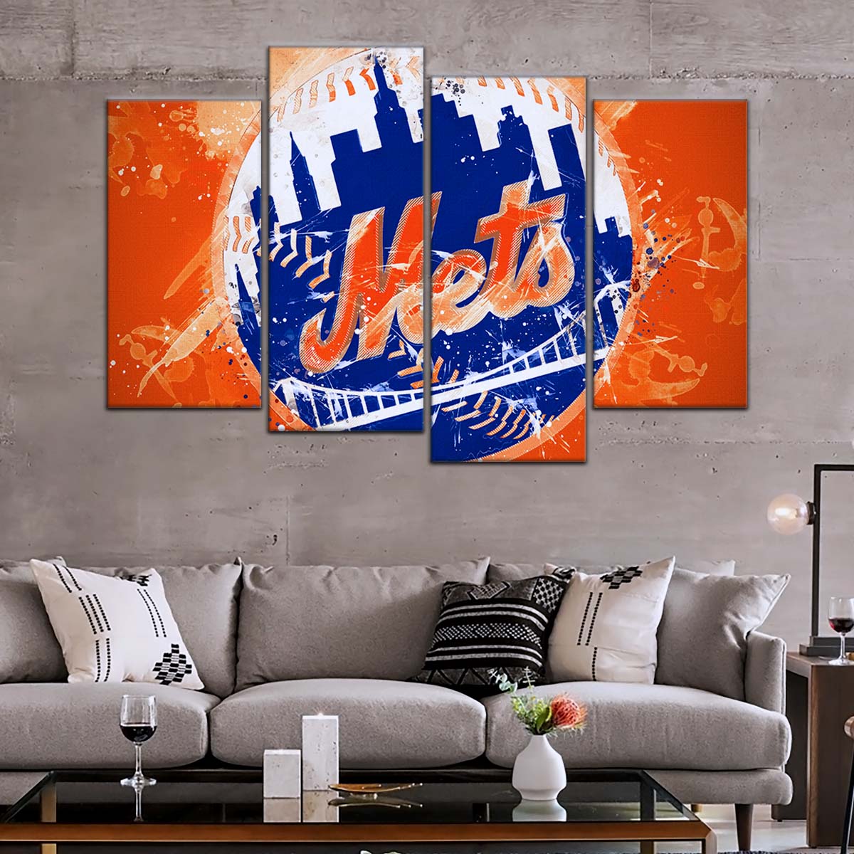 Baseball Wall Art - BB5041 - New York Mets - MLB Pride in Every Stitch - Baseball Poster - Baseball Canvas