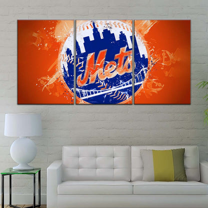 Baseball Wall Art - BB5041 - New York Mets - MLB Pride in Every Stitch - Baseball Poster - Baseball Canvas