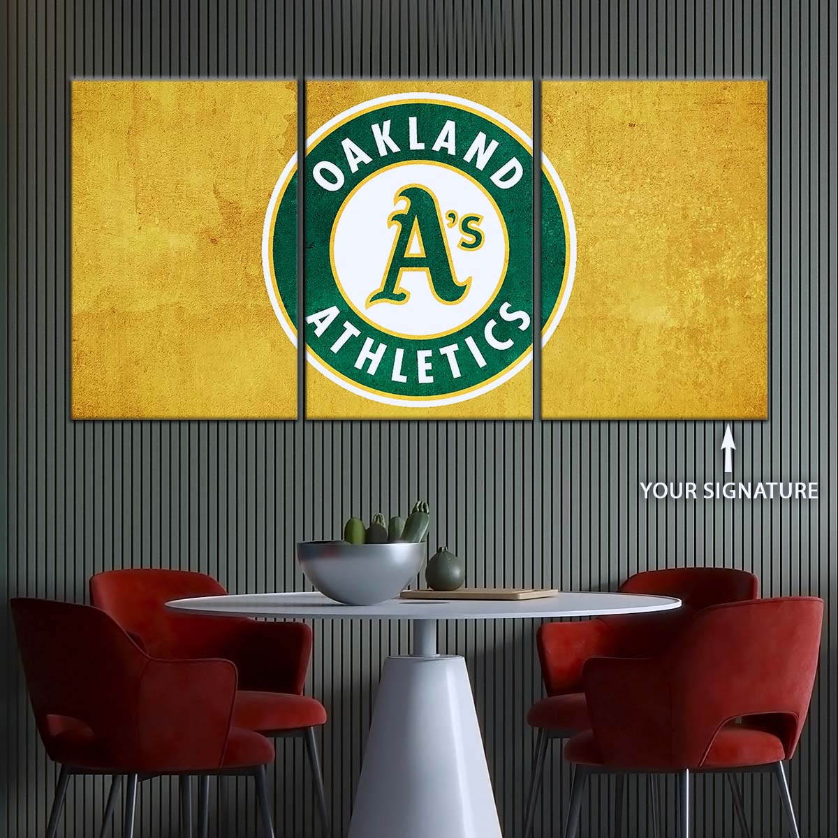 Baseball Canvas Wall Art - BB5042 - Oakland Athletics Sports