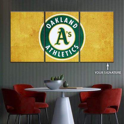 Baseball Canvas Wall Art - BB5042 - Oakland Athletics Sports