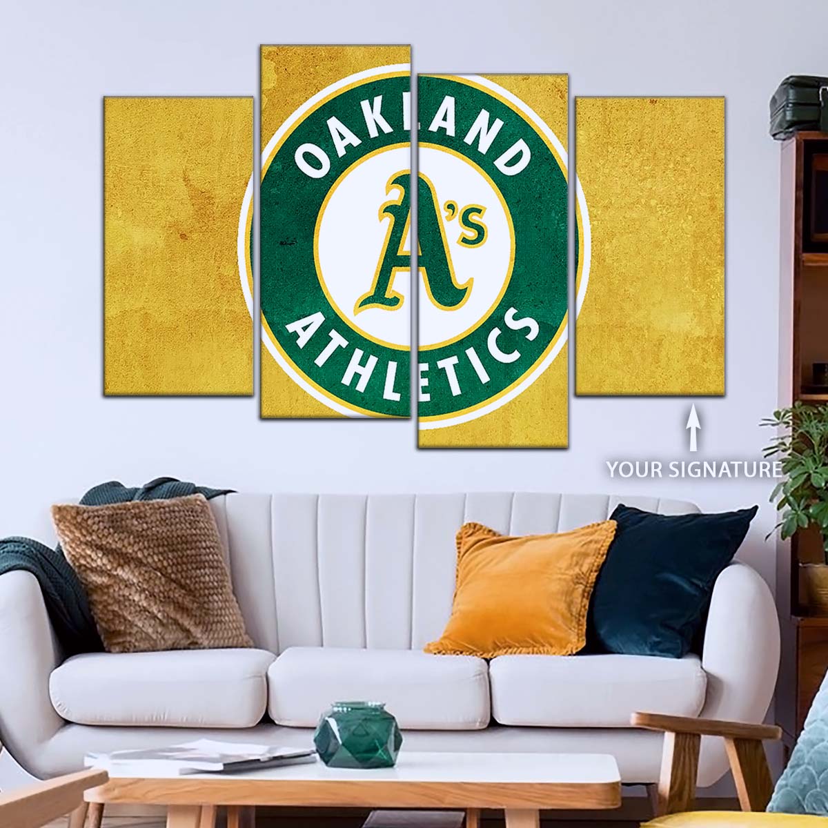 Baseball Canvas Wall Art - BB5042 - Oakland Athletics Sports