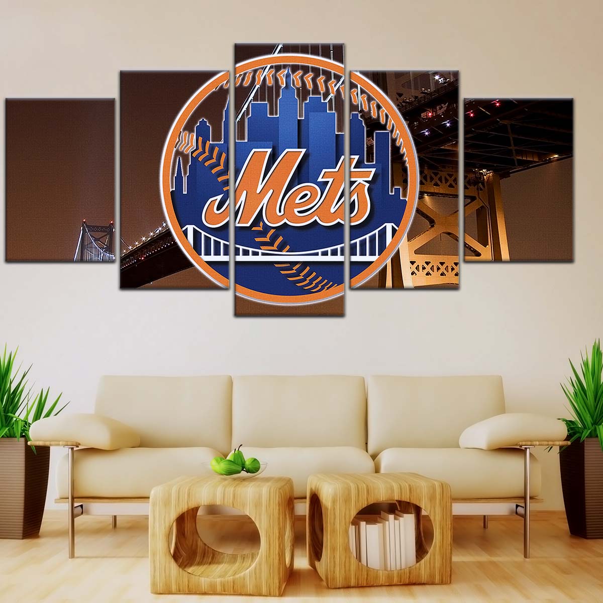 Baseball Wall Art - BB5044 - New York Mets - Baseball Poster - Baseball Canvas