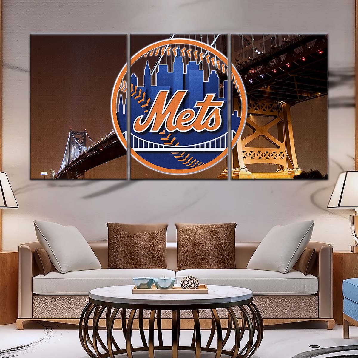 Baseball Wall Art - BB5044 - New York Mets - Baseball Poster - Baseball Canvas
