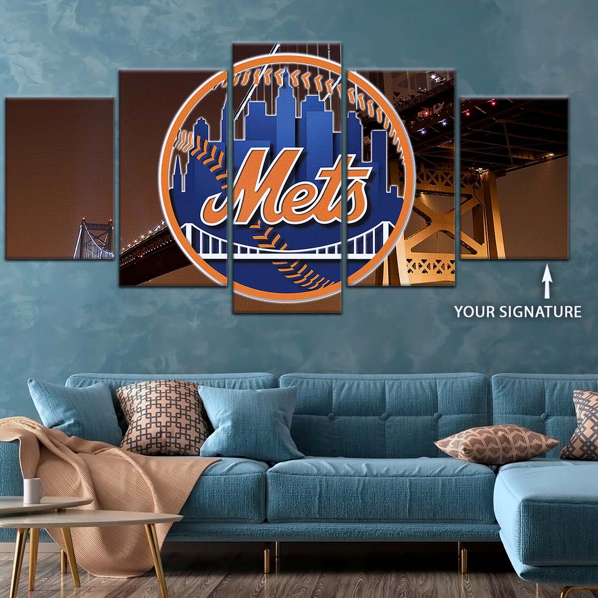 Baseball Wall Art - BB5044 - New York Mets - Baseball Poster - Baseball Canvas