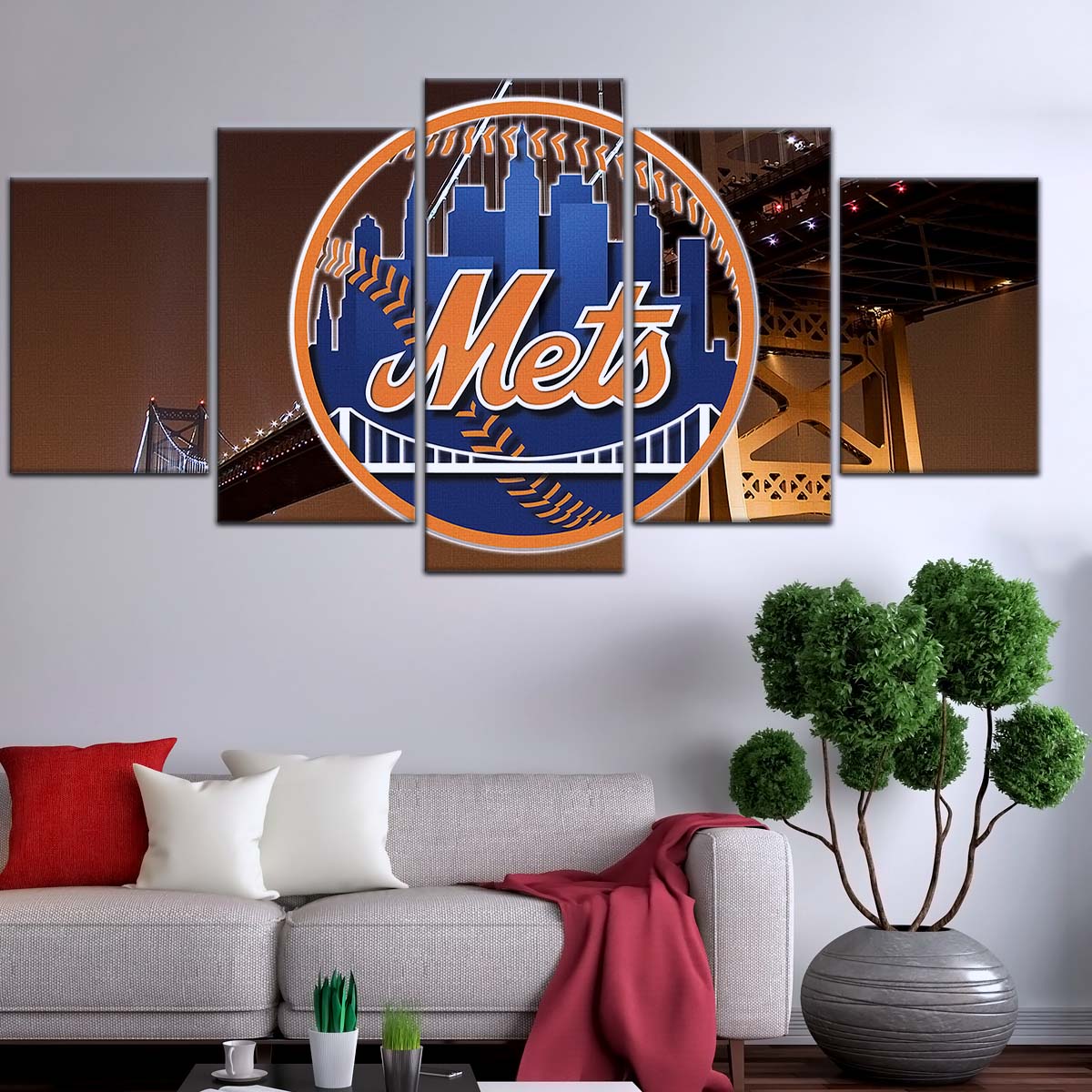 Baseball Wall Art - BB5044 - New York Mets - Baseball Poster - Baseball Canvas