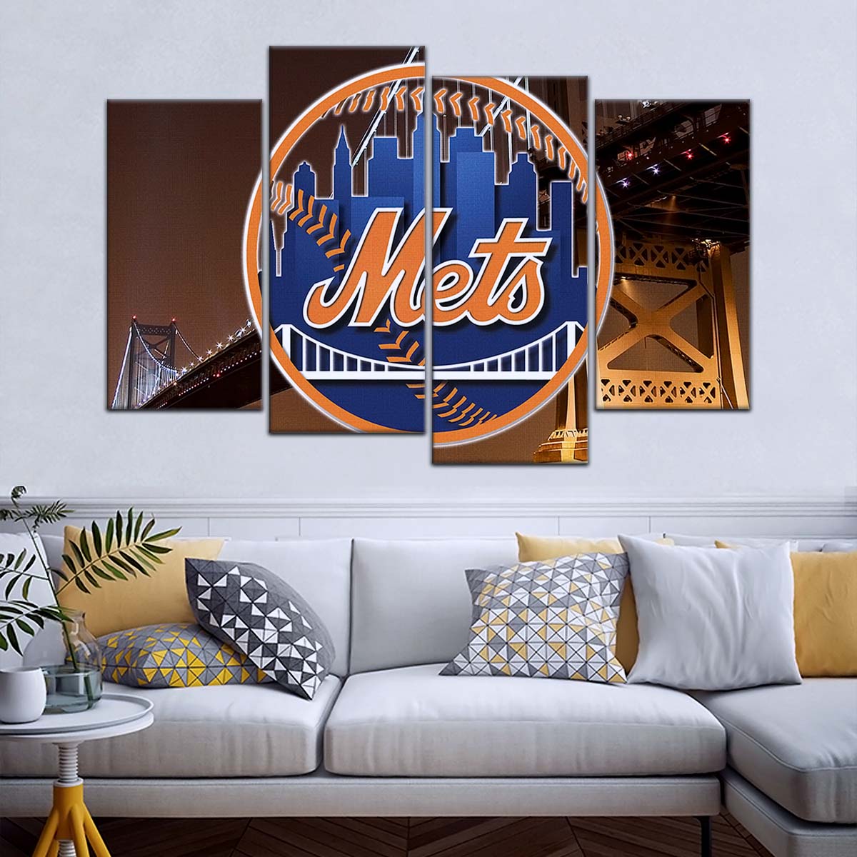 Baseball Wall Art - BB5044 - New York Mets - Baseball Poster - Baseball Canvas
