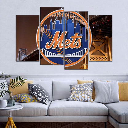 Baseball Wall Art - BB5044 - New York Mets - Baseball Poster - Baseball Canvas