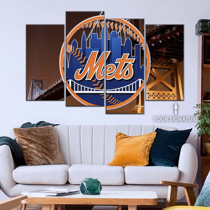 Baseball Wall Art - BB5044 - New York Mets - Baseball Poster - Baseball Canvas