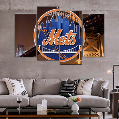 Baseball Wall Art - BB5044 - New York Mets - Baseball Poster - Baseball Canvas