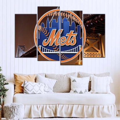 Baseball Wall Art - BB5044 - New York Mets - Baseball Poster - Baseball Canvas