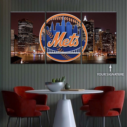 Baseball Wall Art - BB5046 - New York Mets A Night in the City - Baseball Poster - Baseball Canvas